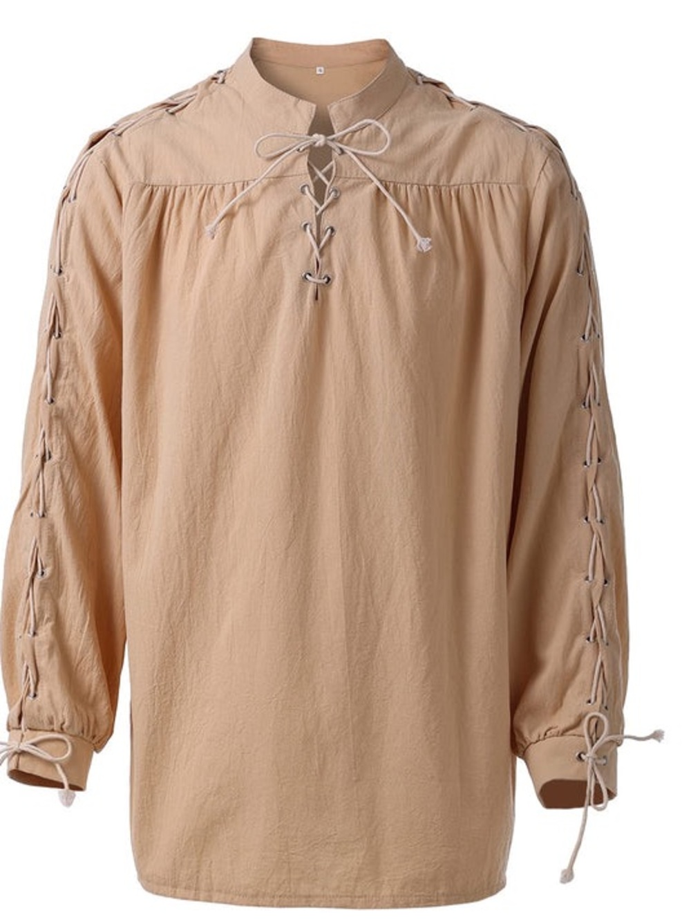 Men's Linen Medieval Gothic Renaissance Shirt Long Sleeve Viking Pirate XXL